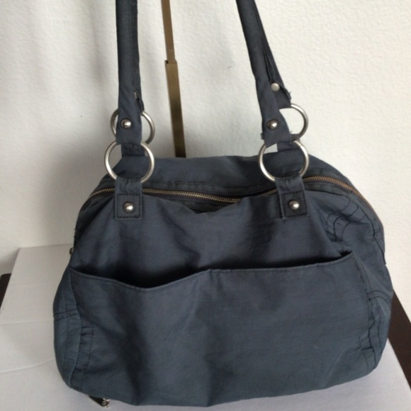 Baggallini Blue Nylon Berlin Satchel Bag - Picture 4 of 8